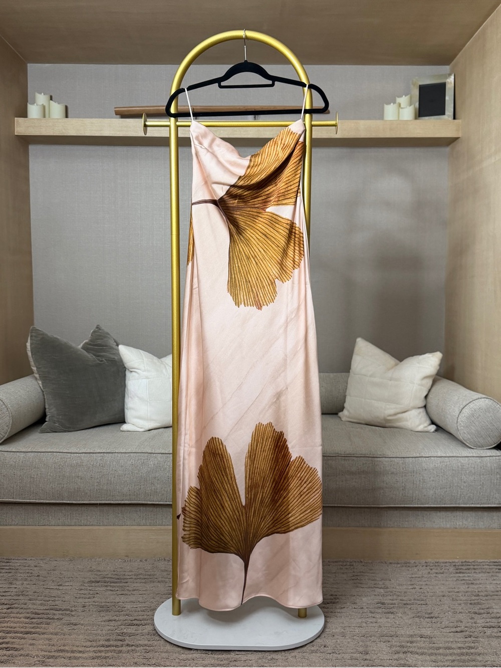 Anthropologie Fleur Strapless Satin Maxi Slip Dress - Picture 2 of 3